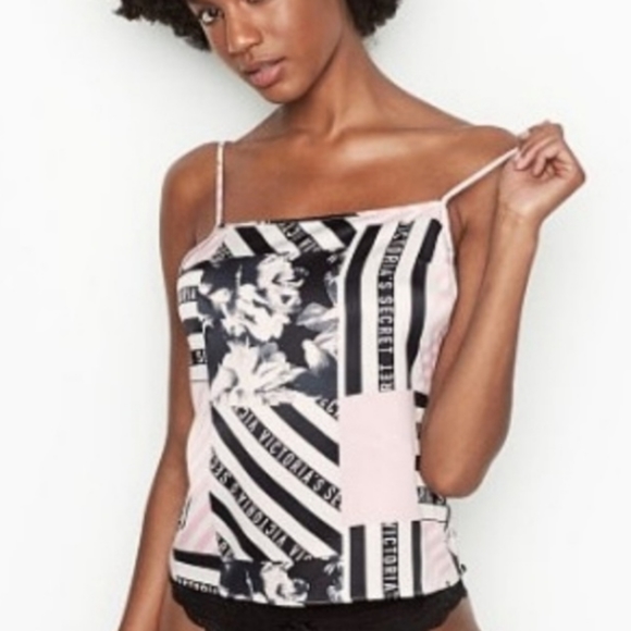 NWT. Victoria's Secret Satin Set Pajama Bottoms Pant and Cami tank top - Picture 3 of 13